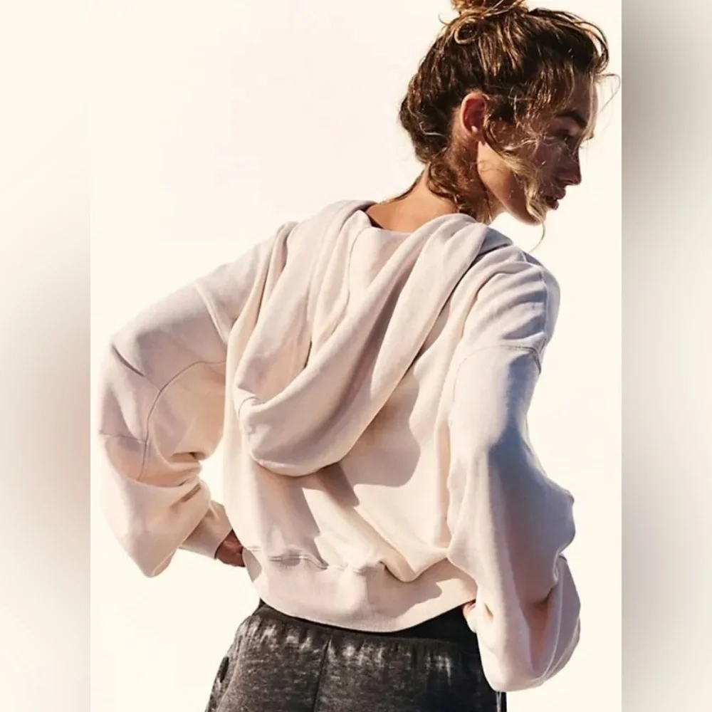Free People Movement Playbook hoodie. NWT. Tofu - Picture 4 of 5